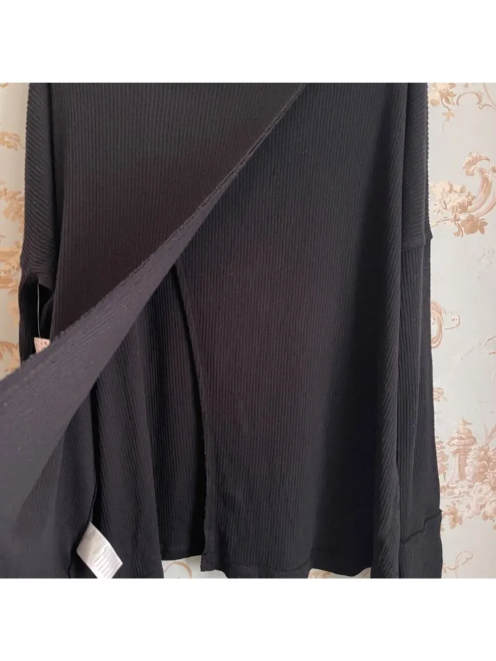 Free People We The Free Juicy Cowl Neck Top Size S Split Back Oversized NWT - Picture 6 of 11